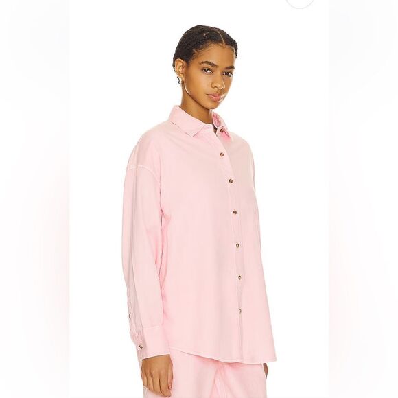 Favorite Daughter ex boyfriend shirt ballet pink Oxford button down Revolve - Picture 6 of 11